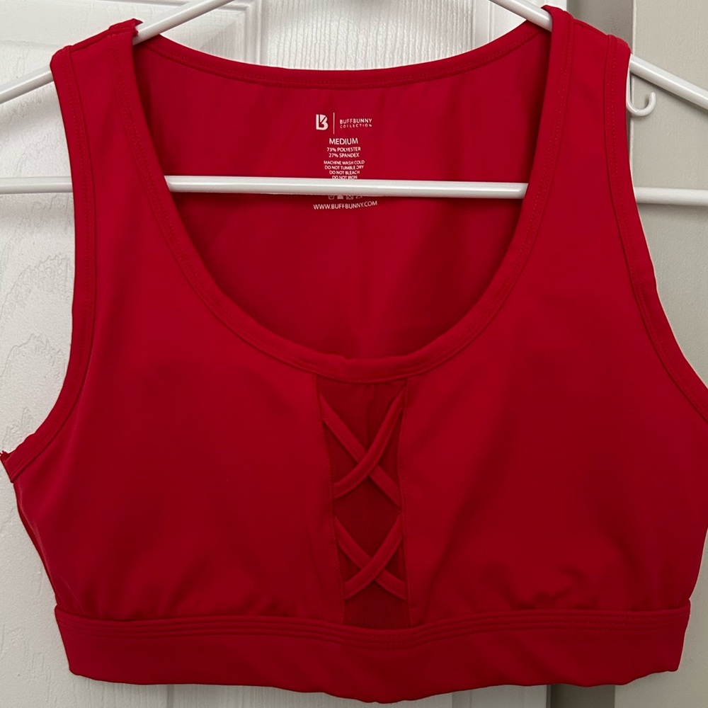 EUC Buffbunny red sports bra